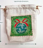 Double Sided Fabric Christmas Gift Bag – Bauble and Present Motif  - Image 2