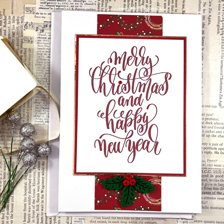 Christmas card - swirly text
