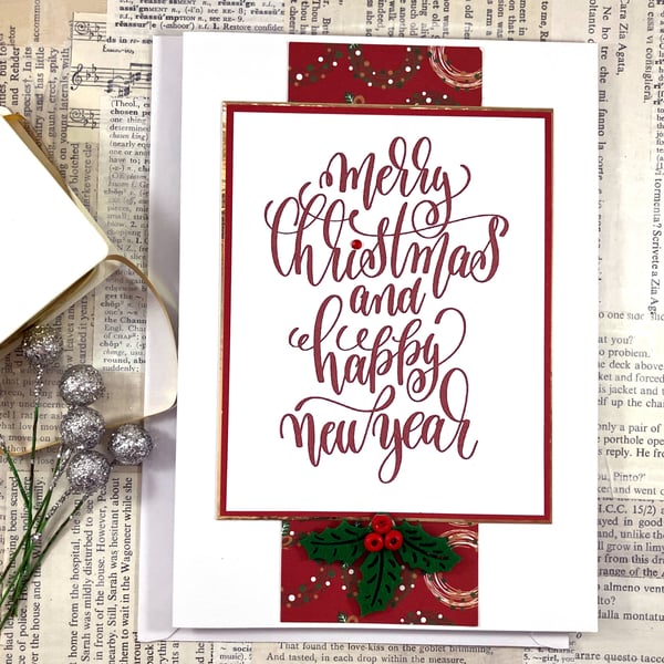 Christmas card - swirly text