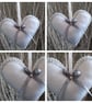 Heart hanger in white felt and silver.  - Image 1