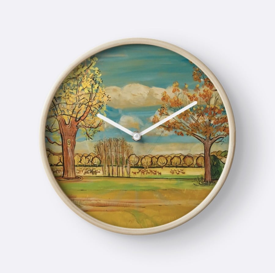 Beautiful Wall Clock Featuring The Painting ‘Beautiful Transformations’