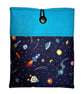 Space print iPad, book case