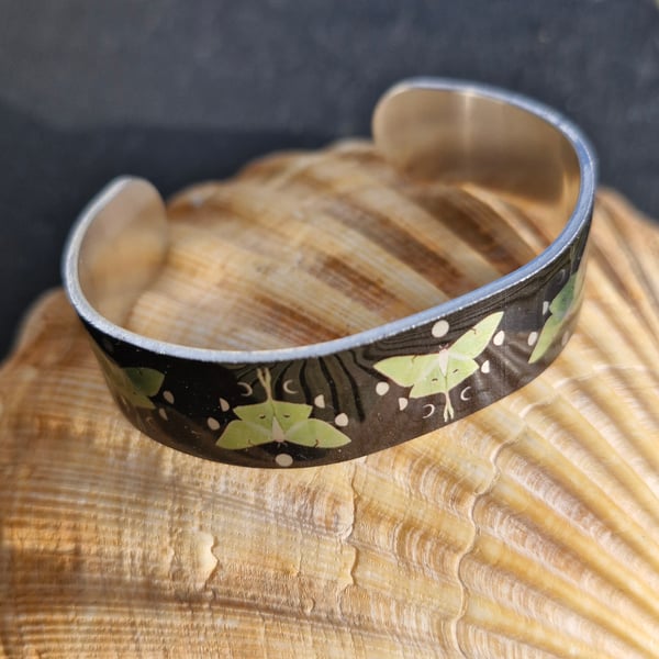 Luna Moth Narrow Cuff 