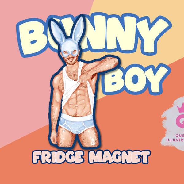 BUNNY BOY Fridge Magnet