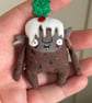 Christmas Pudding Brownie Art Doll 1 - Image 2