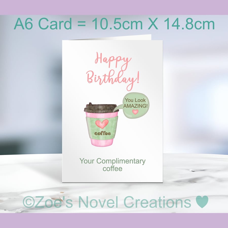 Happy Birthday Greetings Card A6 10.5cm x 14.8cm