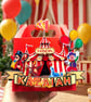 6 Personalised circus carnival party boxes, party bags  - Image 1