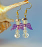 Crystal Angel Earrings, Stocking Filler, Secret Santa Gift, Christmas Jewellery