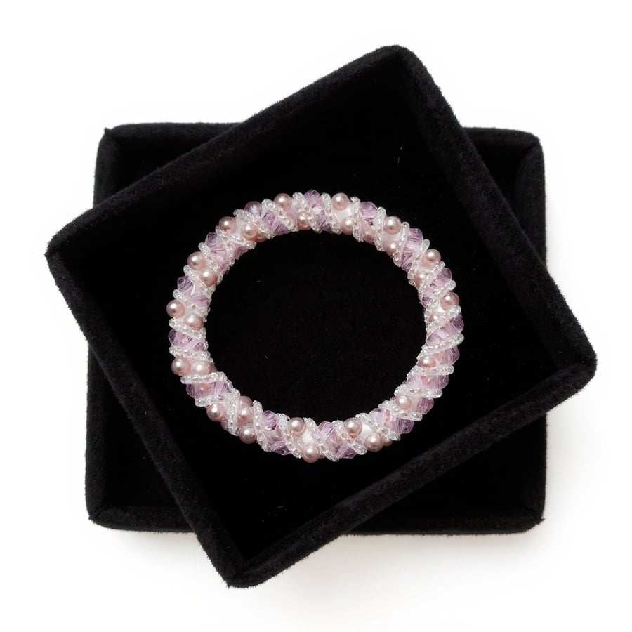 Elegant Swarovski Pearl & Crystal Beaded Bracelet