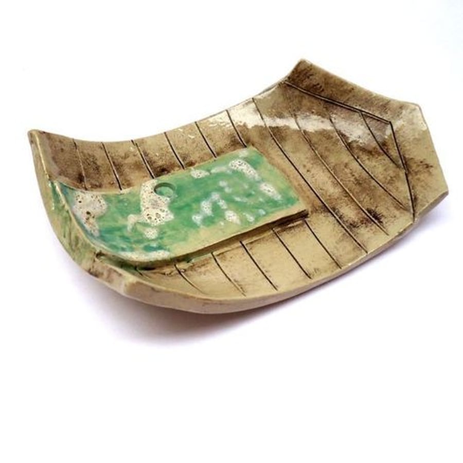 Beach Hut Dish with Green Door