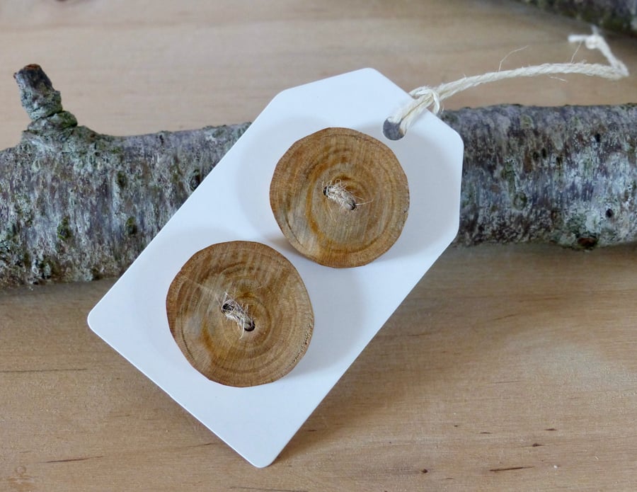 Rustic Cherry Wood Buttons