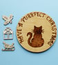 Cat Coaster - Christmas cat  - Image 3