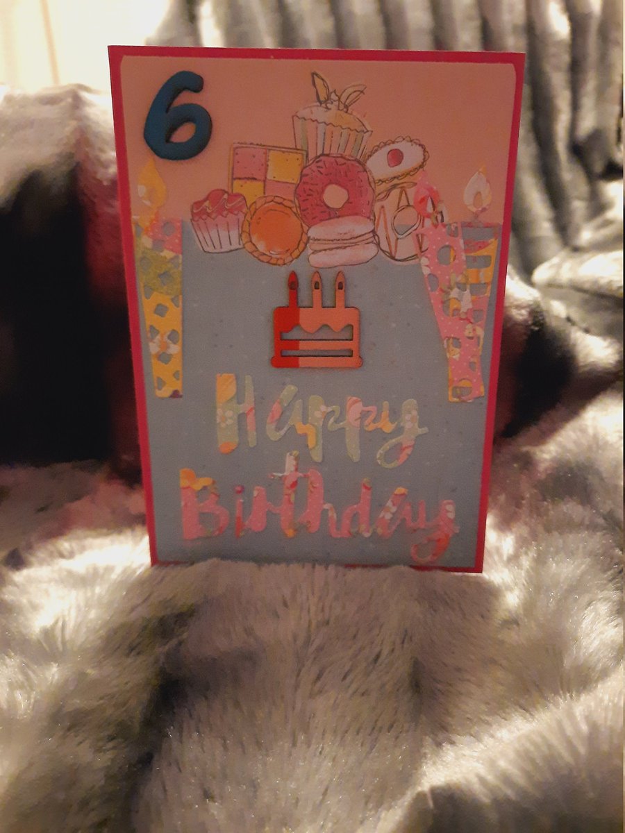 Girl Age 6 Birthday Card