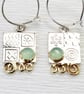 Aqua Chalcedony contemporary handmade earrings. choice of stones. Matching S. - Image 2