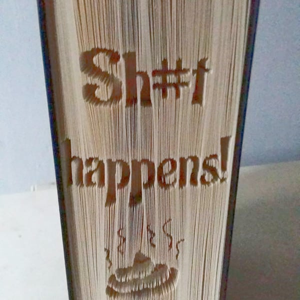 ShIt happens! CUT & FOLD Book Folding Pattern - EMAILED PDF PATTERN