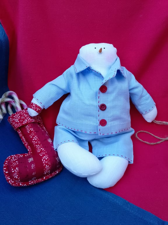 Snowman with stocking 