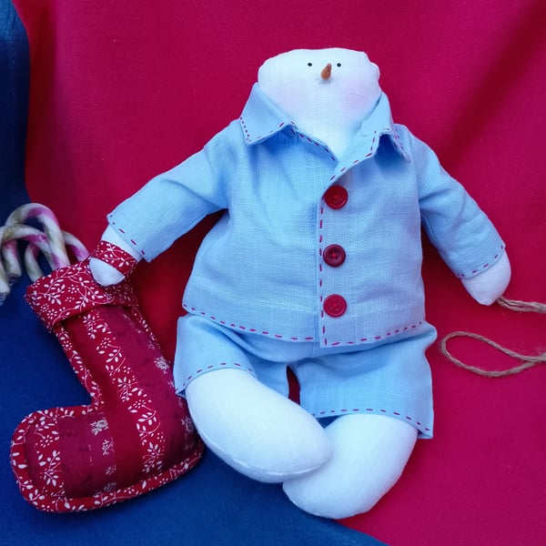 Snowman with stocking 