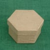 Hexagonal Papier Mache Plain Box