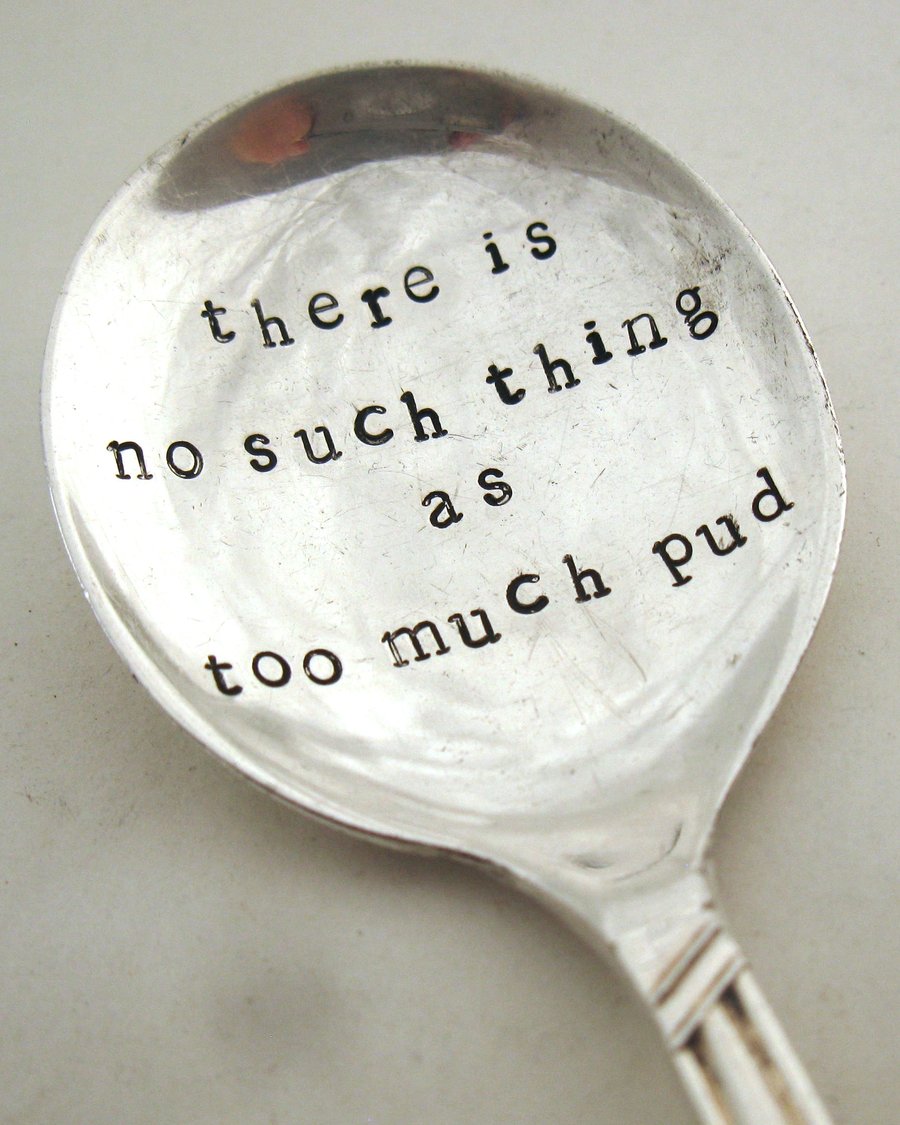 Festive pudding spoon, no such thing as too much pud