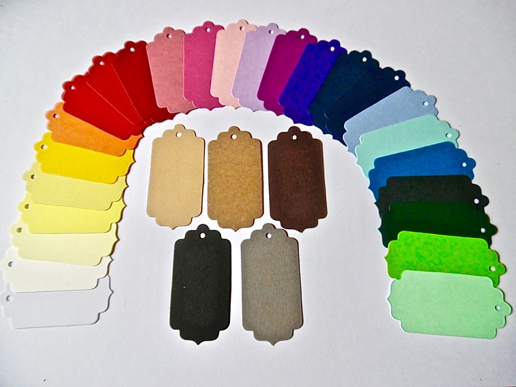 24 Scallop Fancy Shape Gift tags  Weddings, Labels  