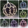 Christmas baubles boxed set of 6 large decorated with crochet lace (A18)