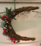 Crescent Moon, Cottagecore Door Wreath- Cinnamon Infused. Fairy, Woodland inspir