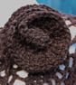 Natural undyed black Jacob wool crochet wrap - design SB188 - Image 6