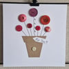 Just for You Thank You Birthday handmade card Say it with Flowers buttons