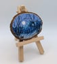 Winter Landscape Painting on Wood Slice