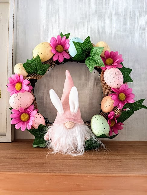 Easter Bunny Gonk Wreath Pink - Folksy