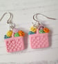 Easter Basket with eggs earrings - Image 3