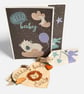 New Baby Gift Set – Handmade Card, Gift Tag & Wooden Keepsake - Image 4