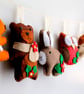 Felt Christmas Woodland Garland. Handmade set of 8 felt decorations. - Image 3