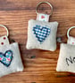 Nan keyring - Nan gift - linen & lavender heart key ring - Image 4