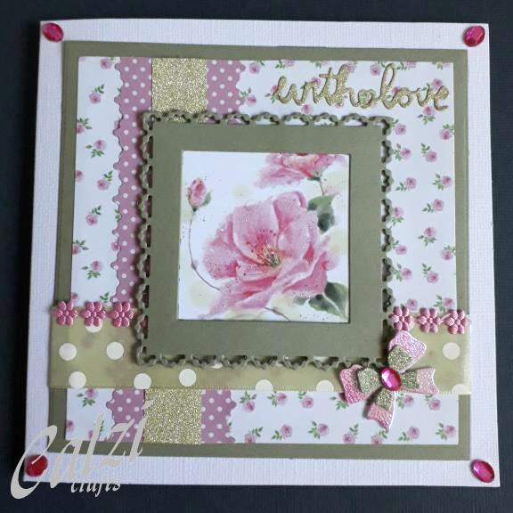 Pink Rose Mothers Day Card