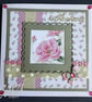 Glittery Pink Rose Mothers Day Card - Image 1