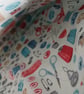 Bird Lace Print Zip Top Storage Bag, Project Bag, Make Up Bag - Image 6
