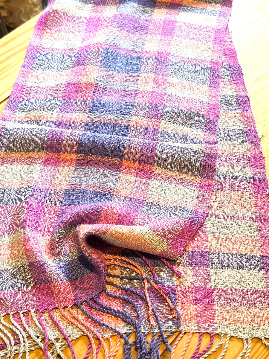 Woven bamboo scarf - Sun Burst