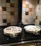 Aga Hob Lid Mats Pads Hats Round Covers Silver Grey Surface Saver Stem Leaves - Image 5