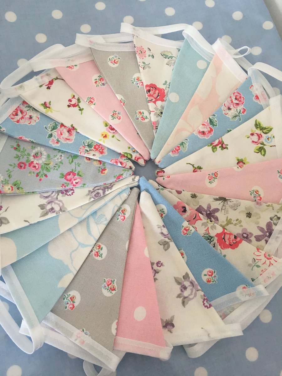 20 ft Cath kidston cotton fabric ,wedding,party flags