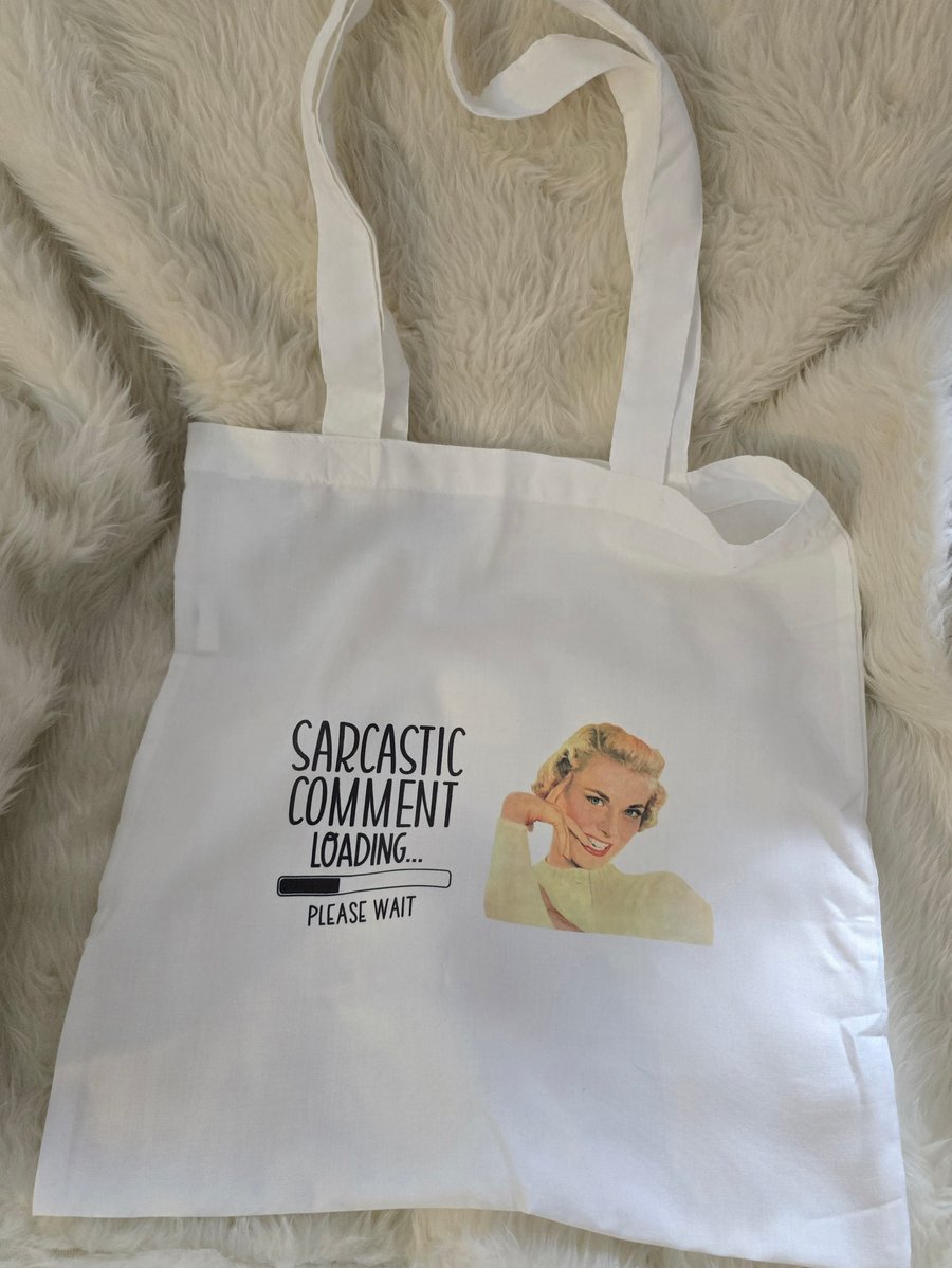 Sassy printed tote bag