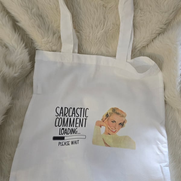 Sassy printed tote bag
