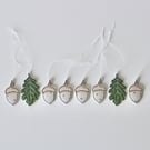 'Acorns and Oak Leaves' - Hanging Decorations