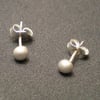 Recycled silver ear studs