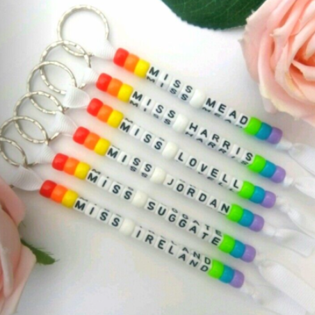 Personalised Teacher Keyring, Teacher Bag Tag, Teacher Thank You gIft