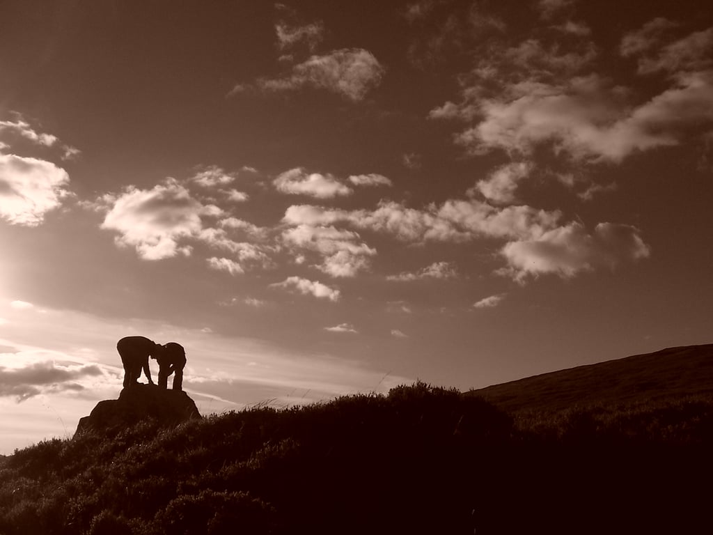 Small Print Scotland 06. Men at Work Sepia.