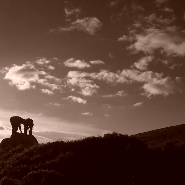 Small Print Scotland 06. Men at Work Sepia.