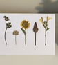 Pack of 4 Handmade Real Pressed Flower Greeting Cards  - Image 3
