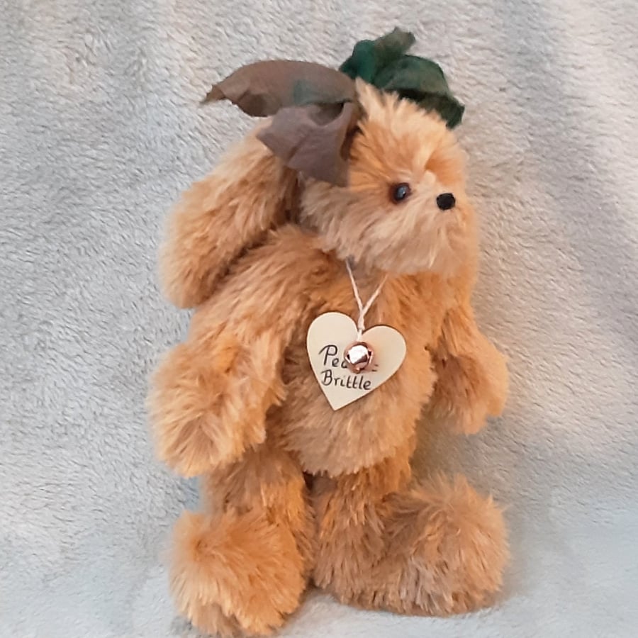 Artist Bear, string pile bunny bear, one off collectable quirky teddy bear gift
