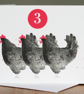 Three French Hens single Christmas card - Image 3